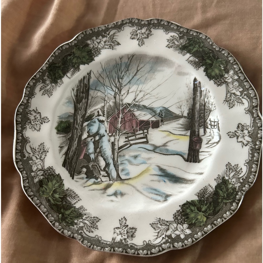 4 Johnson Brothers Friendly Village Bread Plates